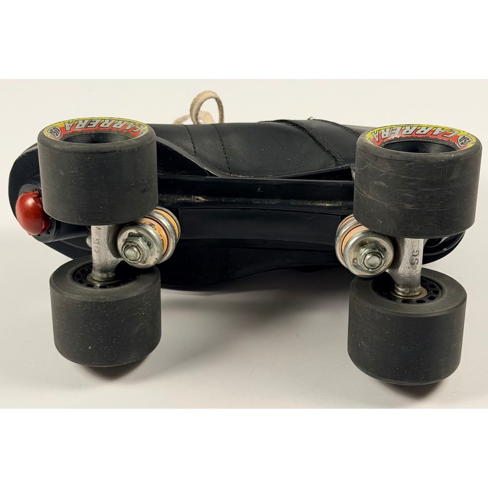 Riedell Carrera Roller Skates Black Speed Quad Skates Hyper 95A Wheels Size 9 - Picture 8 of 10
